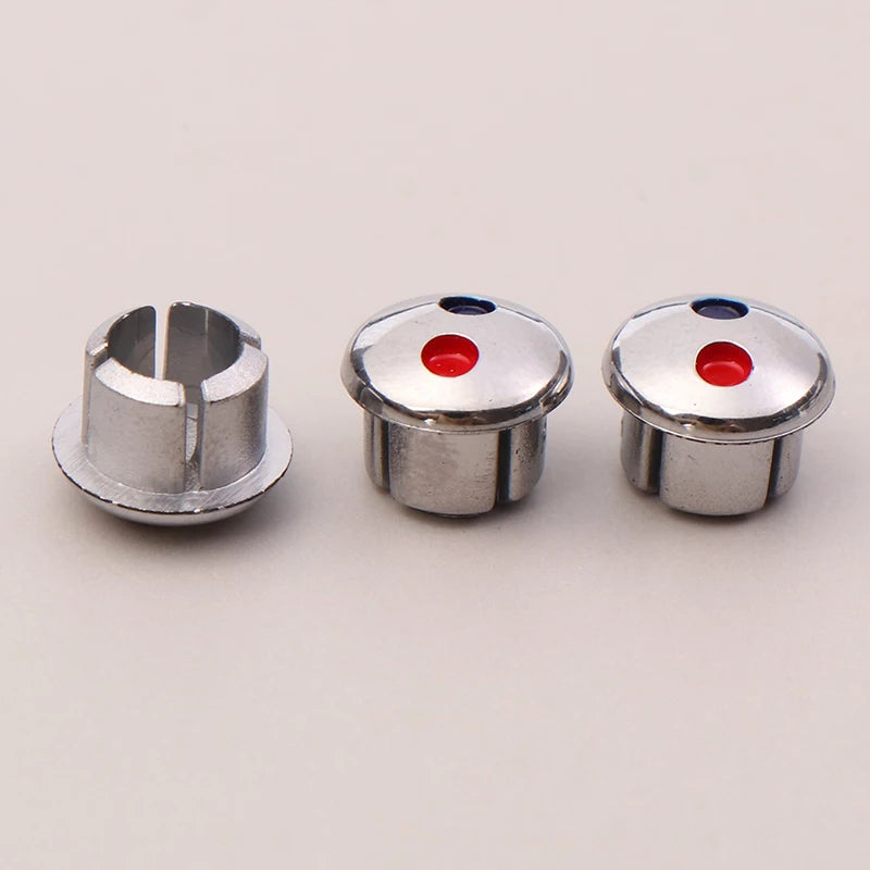 10pcs Faucet Handle Hot Cold Water Sign Red Blue Label Decoration Cover Kitchen Bathroom Mixer Tap Indicate For Faucet Handles