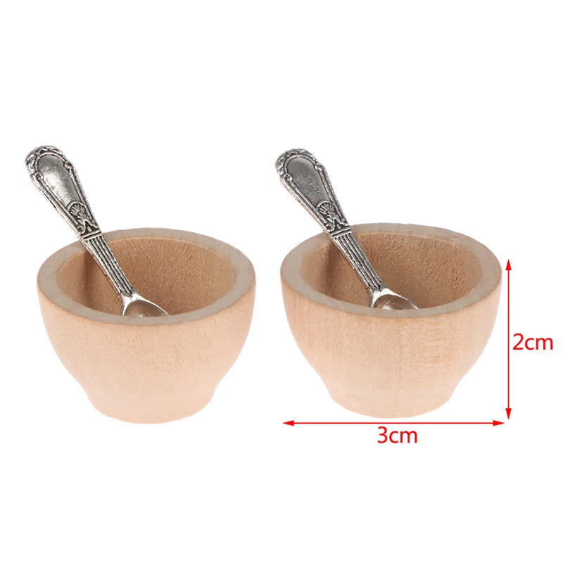 1Set 1/12 Dollhouse Miniature Items Kitchen Utensils Cooking Baking Set Model Rolling Pin Baking Tray DIY Doll House Accessories