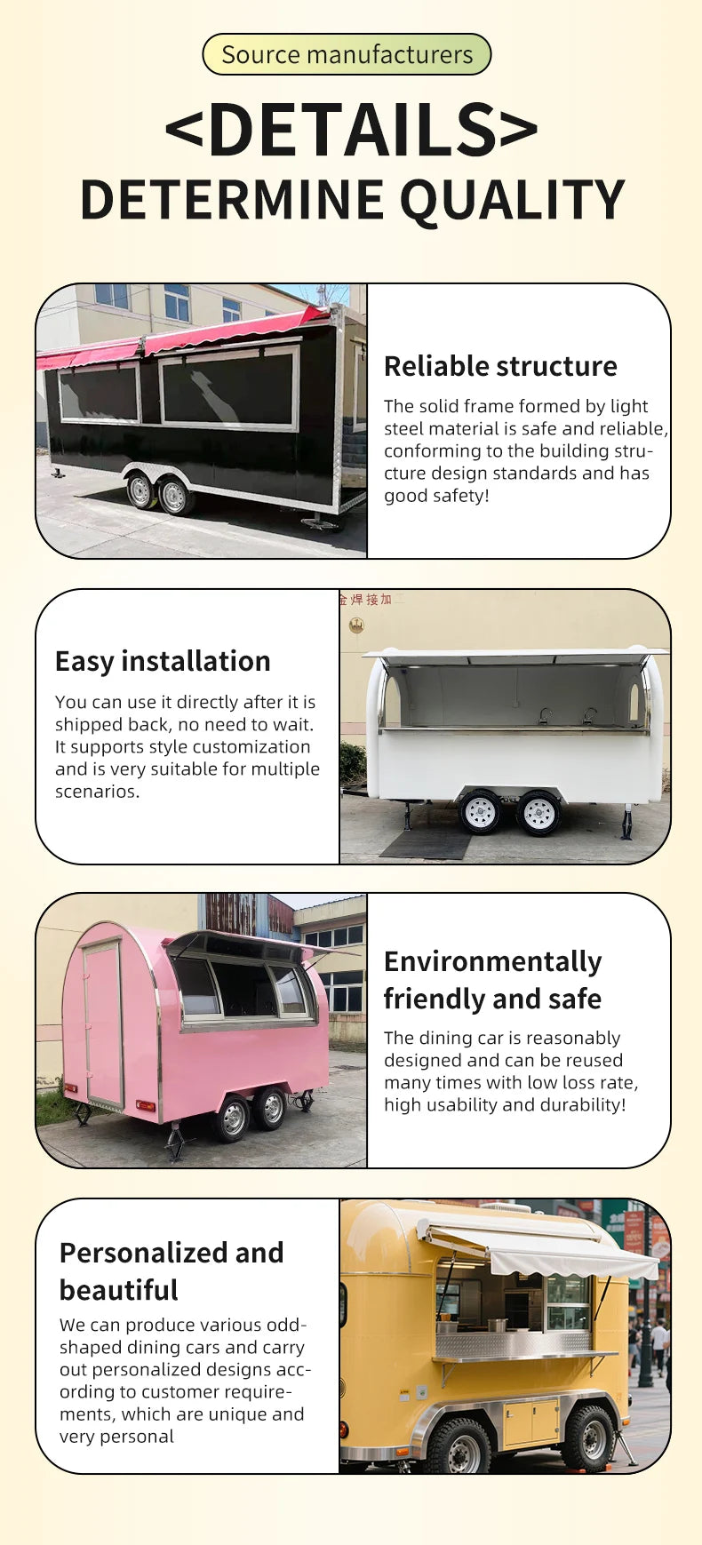Hamburger Mobile  Food Trailer  Equipped with Full Restaurant