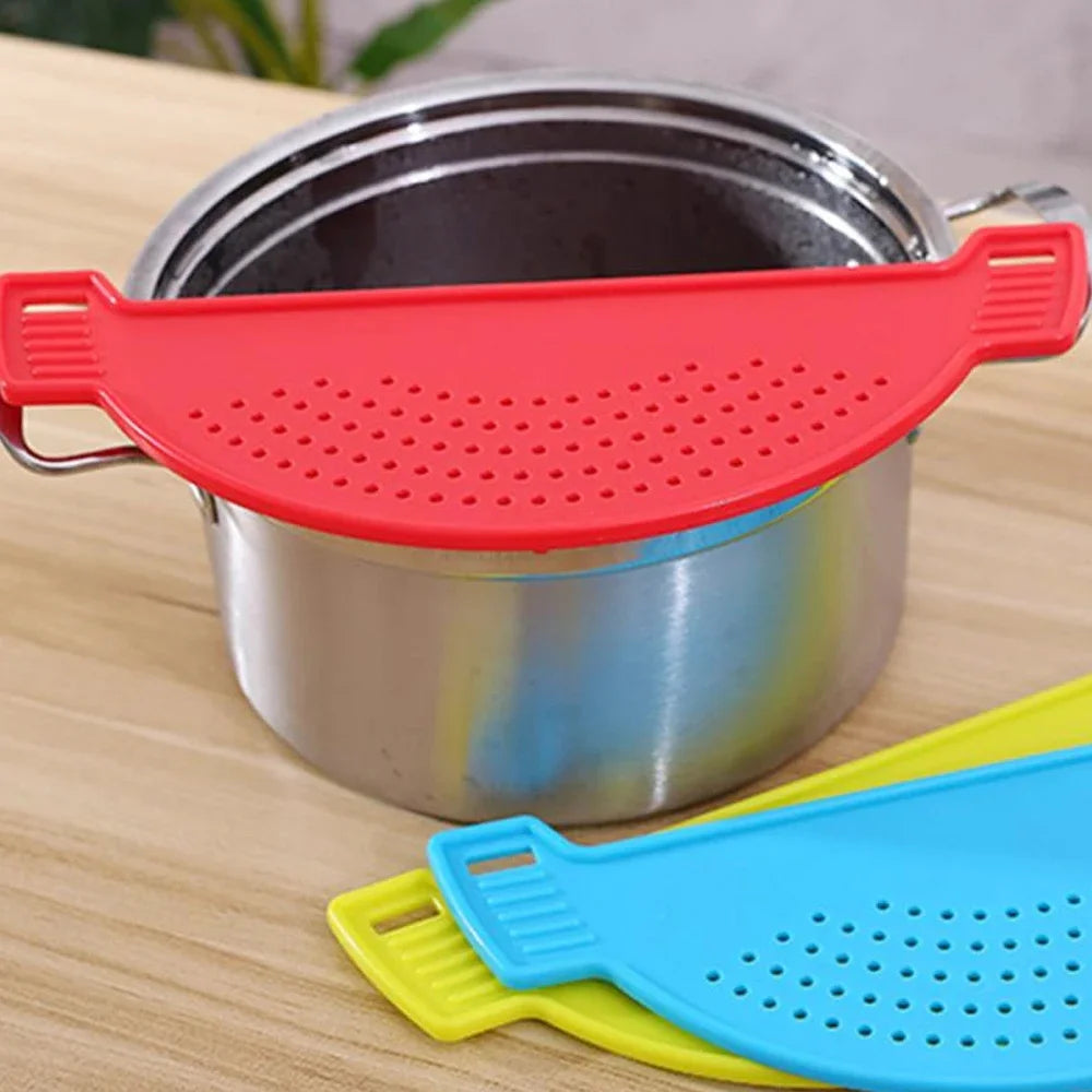 2PCS Multifunction PP Material Cooking Tool Fun Shape Pot Drain Pan Strainer Liquid Drainer Kitchen Colander  Strainer