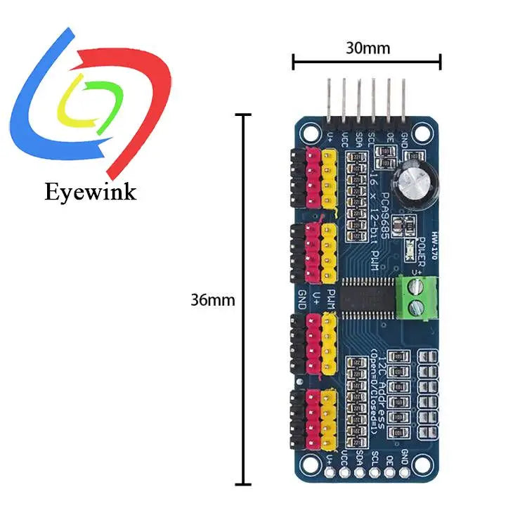 16 channel PWM Servo Servo Drive Board Robot Controller IIC Interface Driver Module PCA9685 For Raspberry Pi