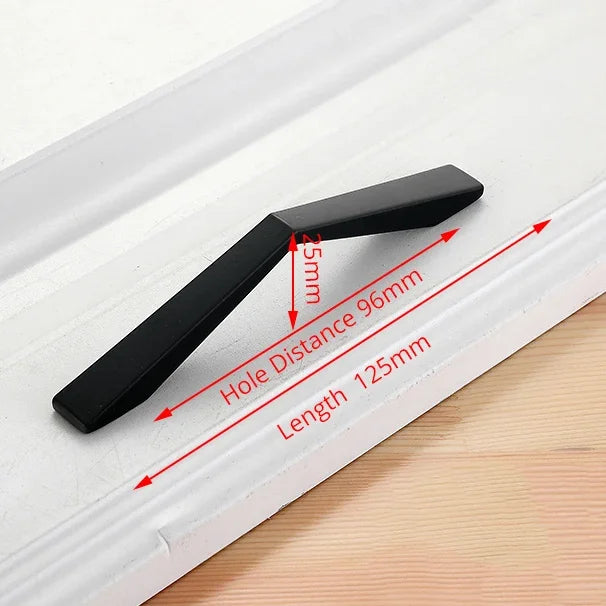 Aluminum Alloy Black Cabinet Handles American Style Solid Kitchen Cupboard Pulls Drawer Knobs Furniture Handle Hardware