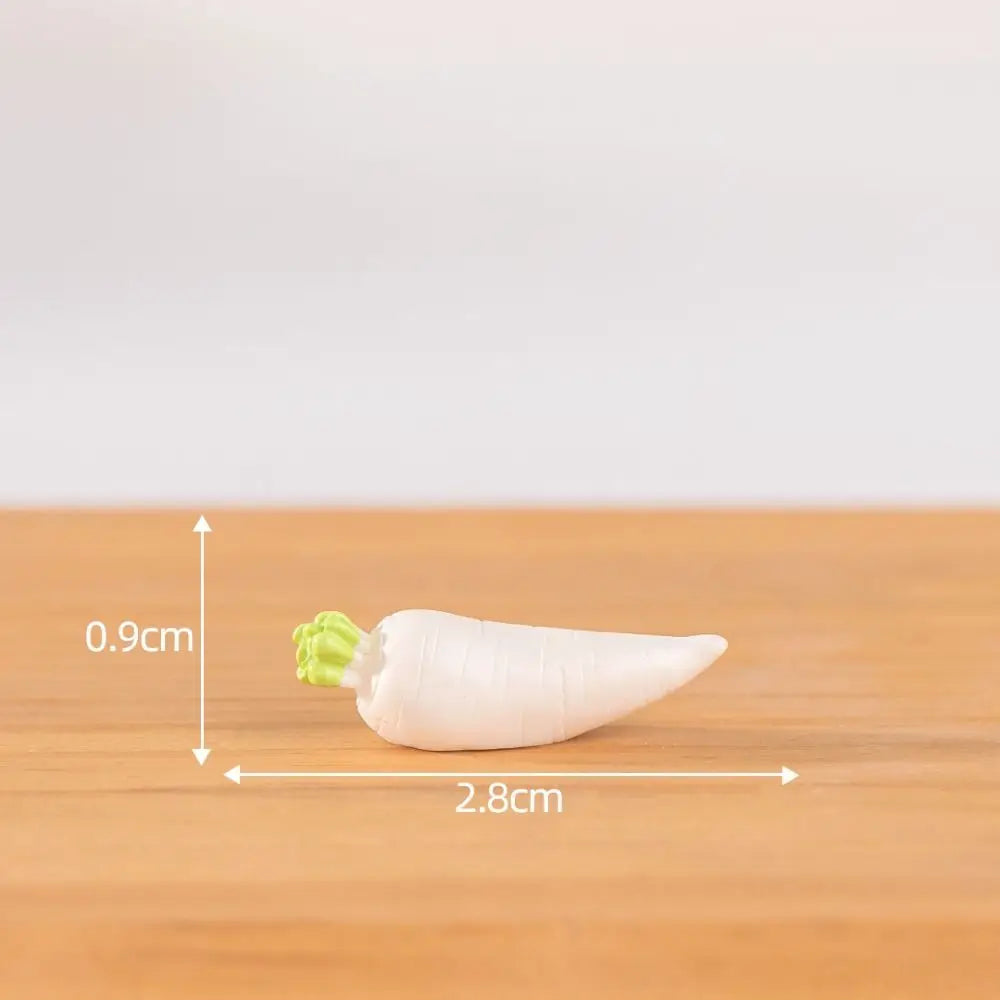 Mini Vegetable Figurines Resin Garlic Red Pepper Lettuce Cucumbers Pumpkin Ginger Baskets Diy Dollhouse Kitchen Vegetable Model