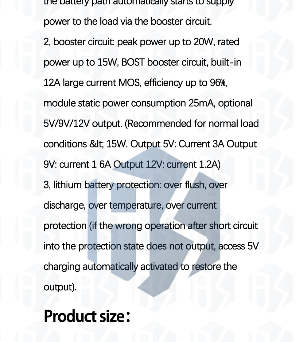 BS Type-C 15W 3A 18650 Lithium Battery Charger Module DC-DC Step Up Booster Fast Charge UPS Power Supply / Converter 5V 9V 12V