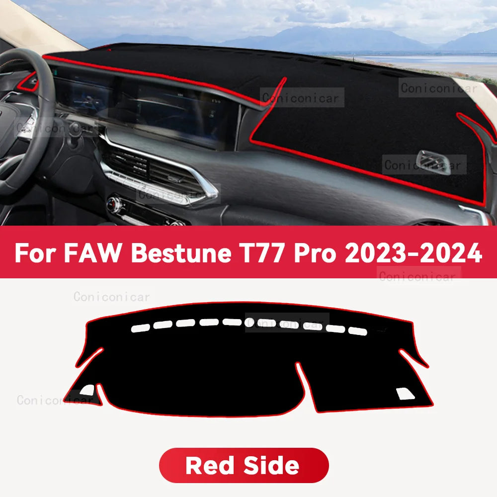 For FAW BESTUNE T77 PRO 2023 2024 Car Dashboard Cover Mat Non-slip Sun Shade Cushion Protective DashMat Pad Interior Accessories