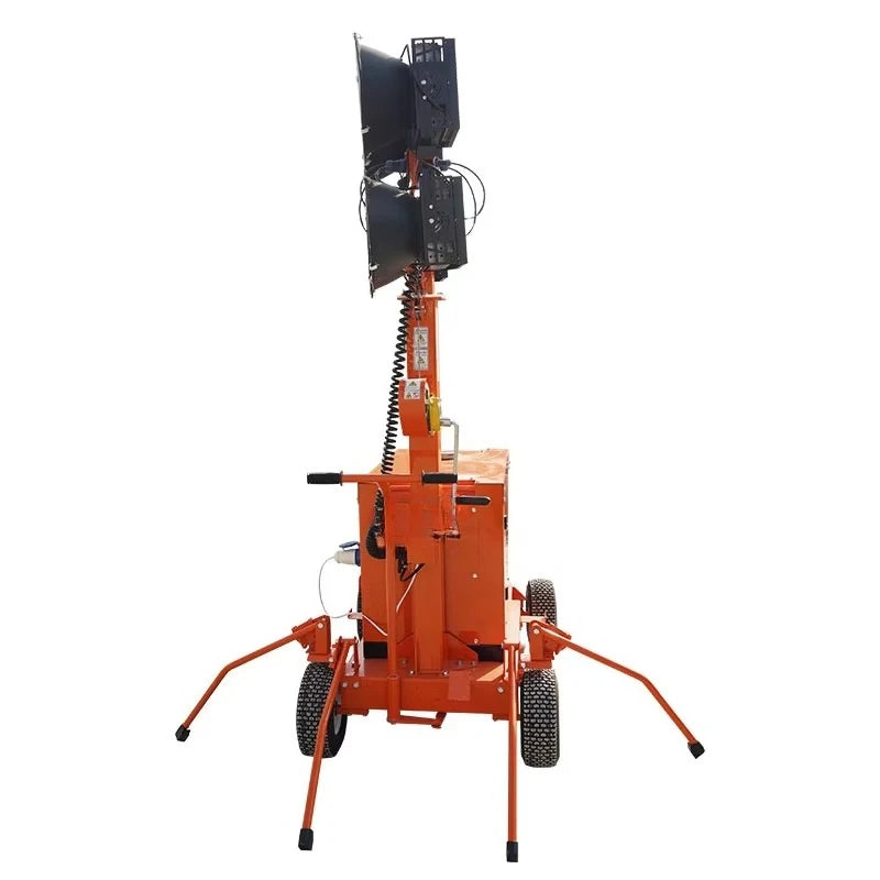 Mobile mining lighthouse with generator base