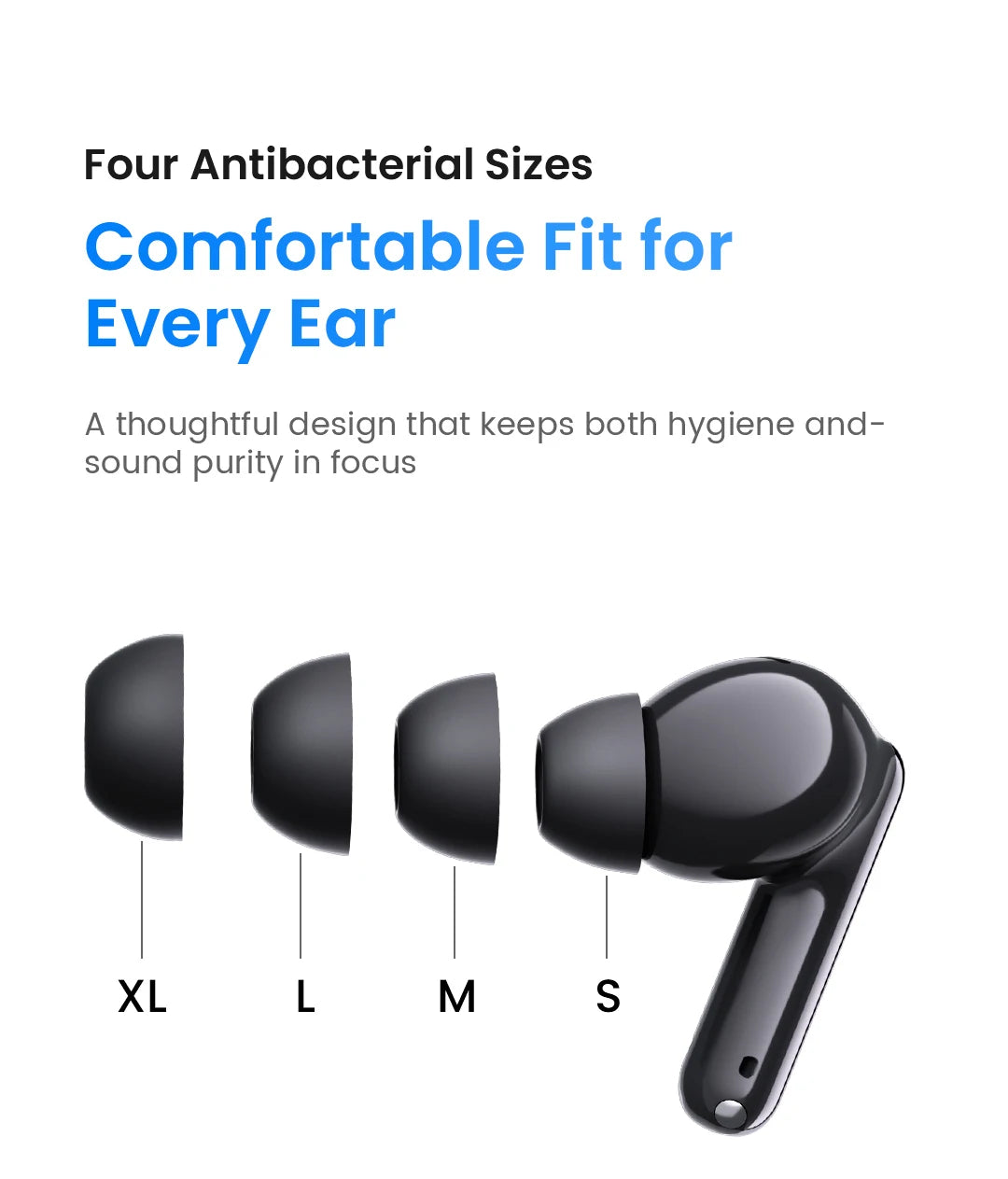 HAYLOU Flowbuds N55 Wireless Earbuds 54dB Adaptive ANC Bluetooth 6.0 LDAC Hi-Res Audio 6-Mic HD Call Earphones 40H Playback IPX5