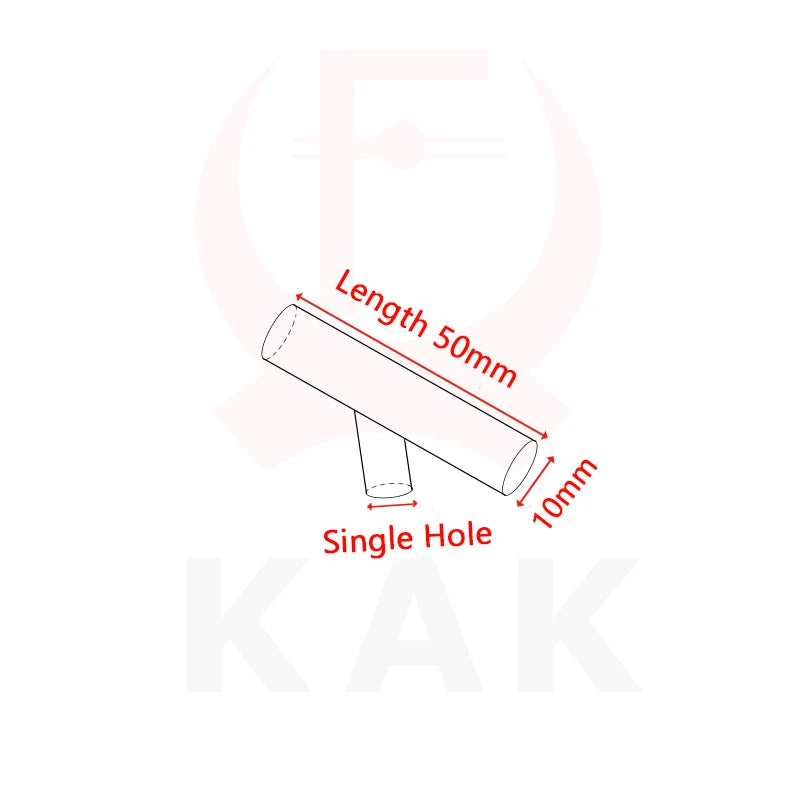 KAK 2" ~ 20'' Gold Kitchen Door T Bar Straight Handle Knobs Cabinet Pull Diameter 10mm Stainless Steel Handles Furniture Handle