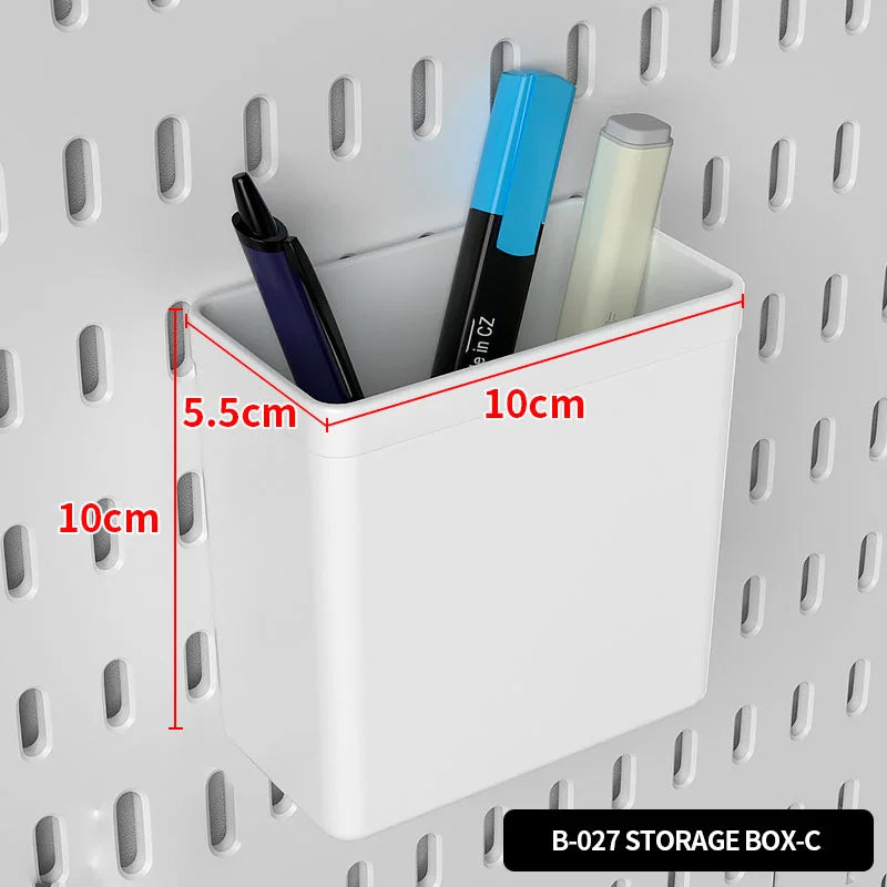 The Ultimate Modular Desk System | Plastic Pegboard Organizer Lets You Combine Hooks, Bins, Shelves & Baskets Freely