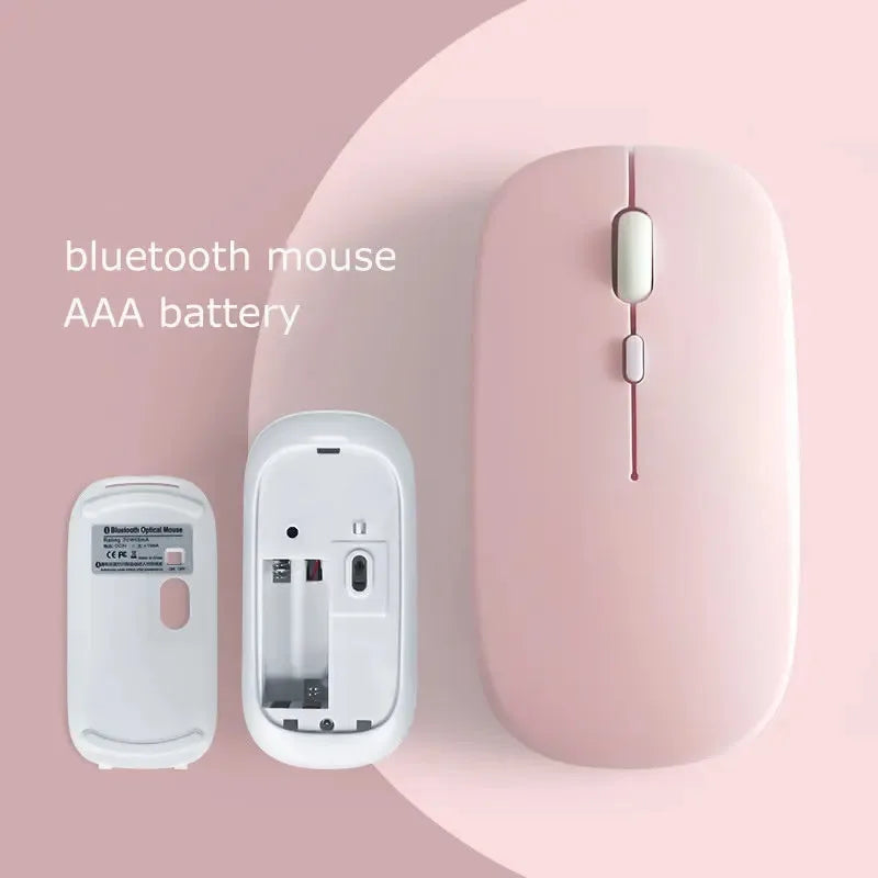 Bluetooth-compatible Mouse Wireless Mouse Silent Computer Mice Portable Working Gaming Mouse for Laptop iPad Air Pro Tablet PC