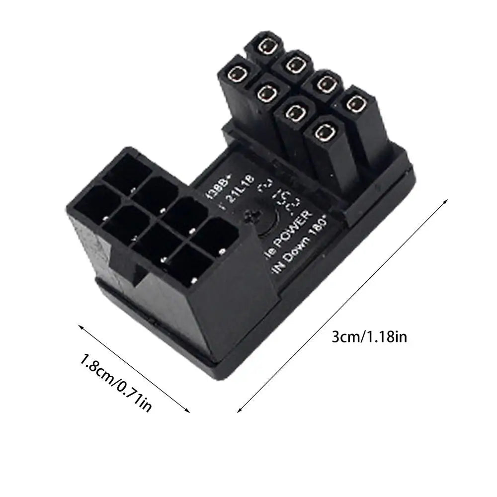 Graphics Card Adapter For PC 6/8 Pin Connector Power Adapter 180 Degree Angled Adapter Steering Connector Board GPU Adapter For