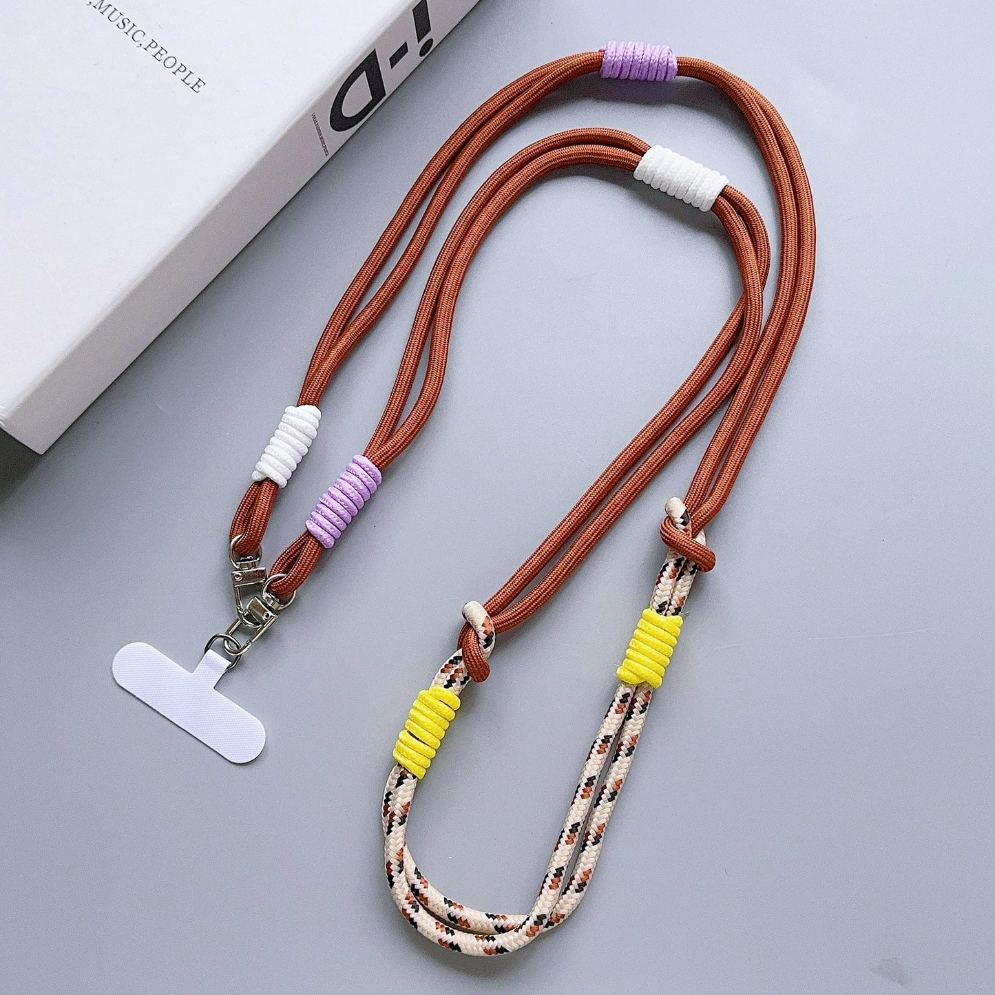 Universal Lanyard Double Color Mobile Phone Strap Fashion Safety Rope Shoulder Long Diagonal Span Trendy Accessory