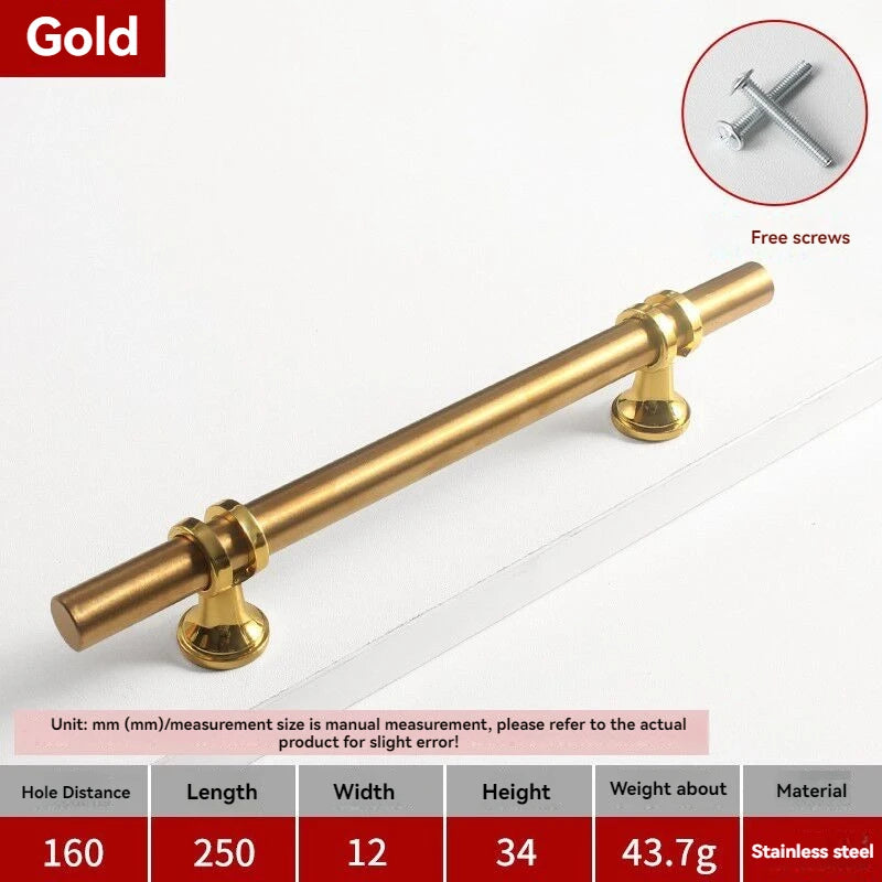 Handles Drawer Cabinet Furniture Kitchen Handles for Cabinet Knob Door Drawer Furniture Kitchen Knob Modern Simple Golden Silver