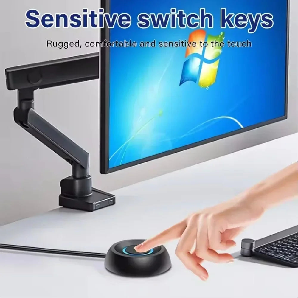 Computer External Switch Button Power Cable LED Light PC Motherboard Desktop External Start Power On/Off Button For Home Office