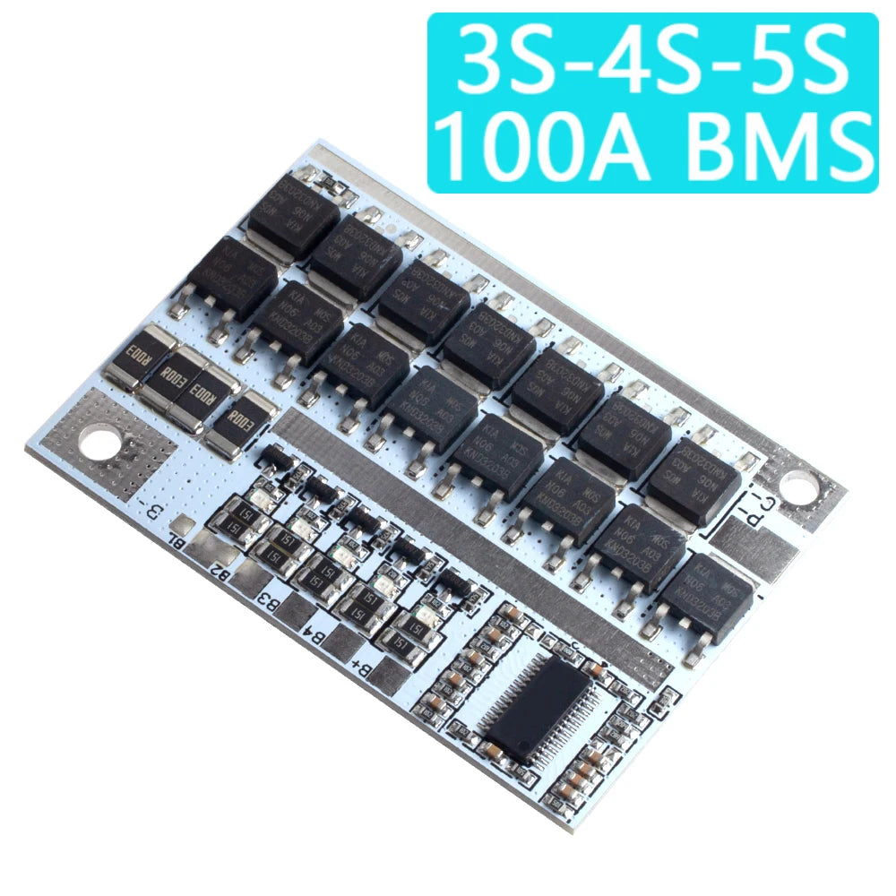 3S/4S/5S Bms 12.6V 16.8V 21V 3.7V 100A Li-ion Lmo Ternary Lithium Battery Protection Circuit Board Li-polymer Balance Charging