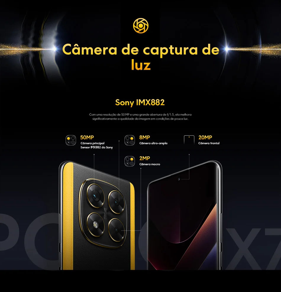 Global Version POCO X7 Smartphone Dimensity 7300-Ultra 6.67"120Hz AMOLED Display 45W 5110mAh 50MP Camera IP68 Xiaomi HyperOS NFC