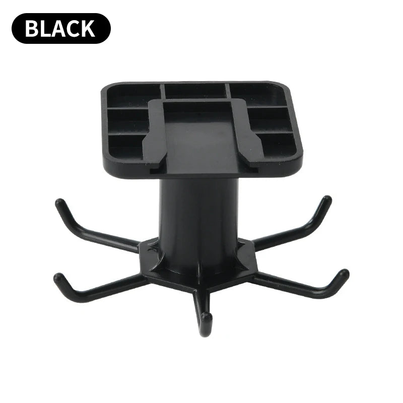360 Degrees Rotated Kitchen Hooks Self Adhesive 6 Hooks Home Wall Door Hook Handbag Clothes Ties Bag Hanger Hanging Rack