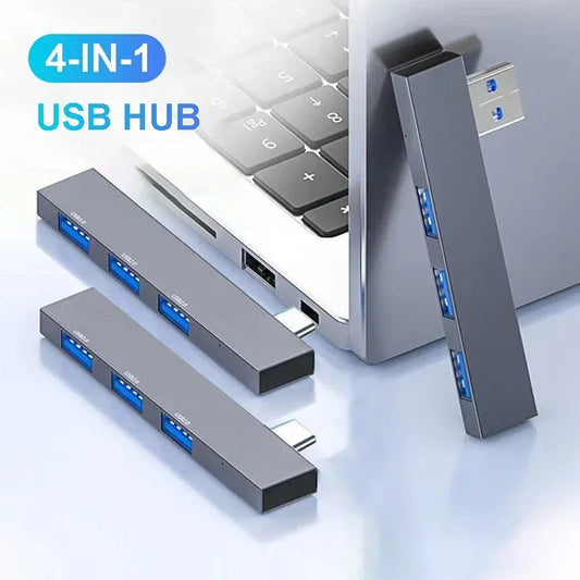 USB C Hub 3.0 Type C 3.1 Four-Port Multifunction USB OTG Adapter for Various Computer Devices