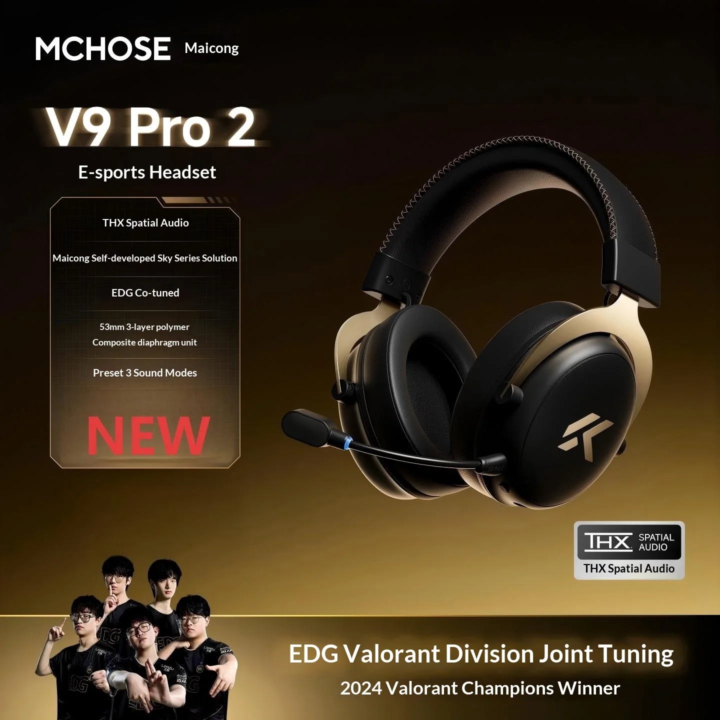MCHOSE V9 Pro Headset with Microphone Three Mode Bluetooth Wireless Computer PC Gamer Headphones Accessories V9 Pro MCHOSE