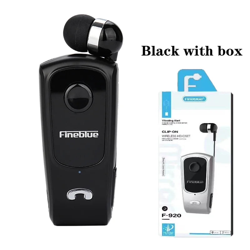 Fineblue F920 Wireless Earphone Bluetooth Headset Ears in Lotus with Wire Clip Earphones Handsfree Earbuds Retractable Headphone