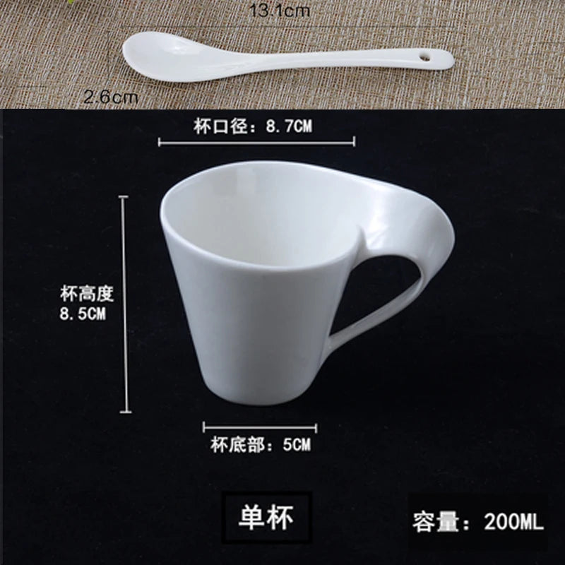Espresso Coffee Cup European Ceramic Mug with Spoon and Cup Holder Kitchen Bar Supplies Home Living Room Drinking Utensils