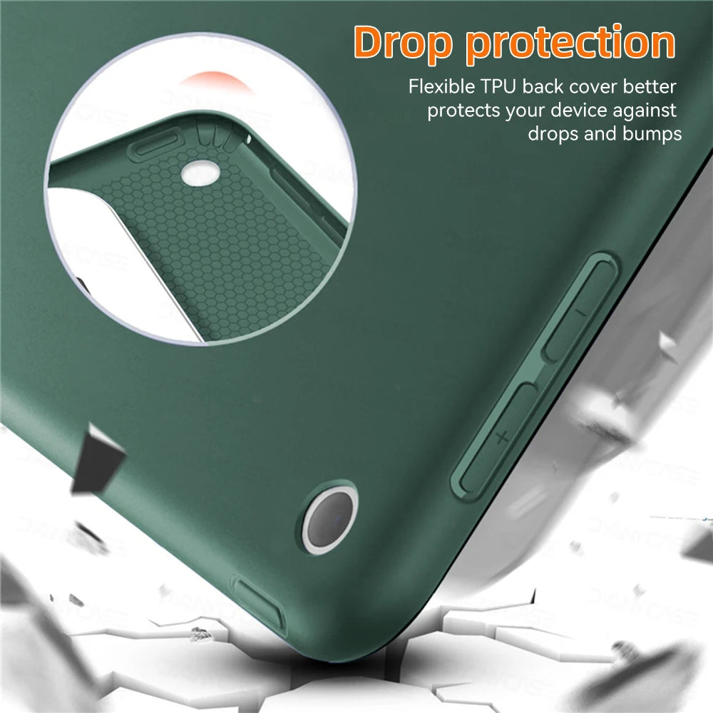 For iPad 10.2 Case 7/8/9th Generation Cover For 9.7 5/6th Air 2 Pro 11 1st/2nd/3rd/4th Air 4/5 10.9 Wake up from sleep funda