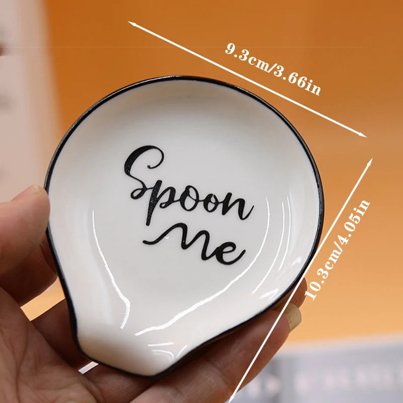 Multipurpose Ceramic Spoon Rest Pad White Spoon Holder Spoon Holder Kitchen Utensils Tableware Spoon Holder Spoon
