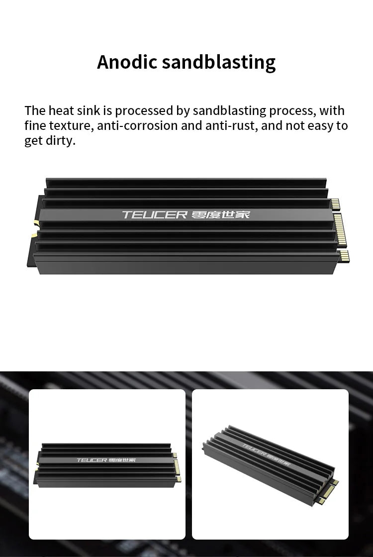 M.2 SSD NVMe Heatsink 2280 Aluminum Radiator with Thermal Pad  Solid State Drives Cooling Accessories Thickness 9mm Can Use PS5