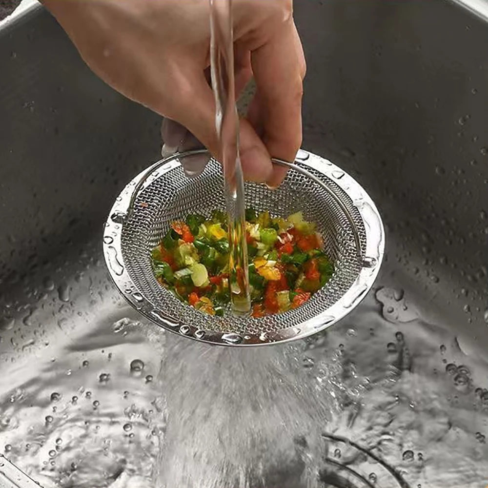 Stainless Steel Bathtub Hair Catcher Stopper Shower Drain Hole Filter With Handle Metal Sink Strainer Floor Drain For Kitchen