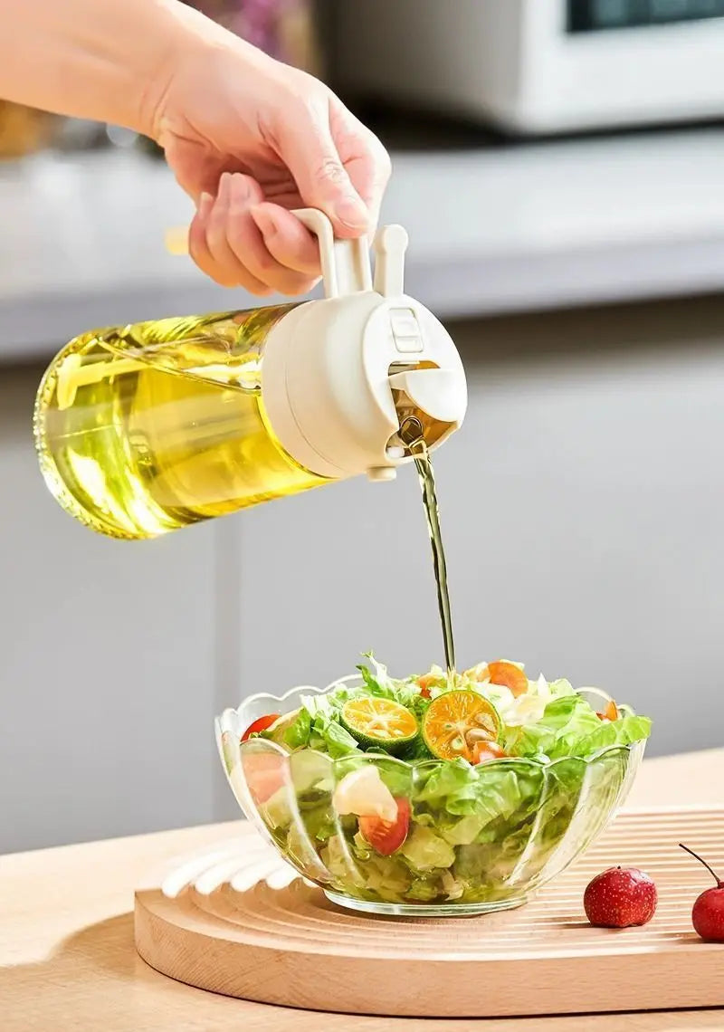 2in1 Kitchen Spray Oil Dispenser Oil Sprayer Polisher Or Only Brush Spray for Air Fryer Salad Grilling Roasting Cooking Kitchen