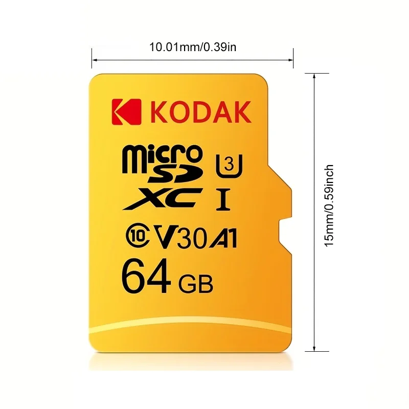 Kodak Micro SD Card 256GB 128GB 64GB 32GB Class10 U3 V30 High Speed Memory Card for Phone Tablet Camera
