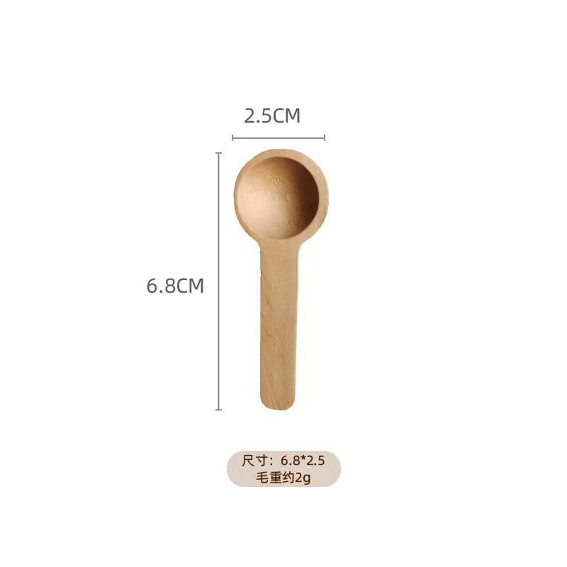 5Pcs Mini Wooden Spoons Kitchen Cooking Seasoning Honey Bean Salt Spice Jars Measuring Scoops Coffee Tea Spoon Tableware