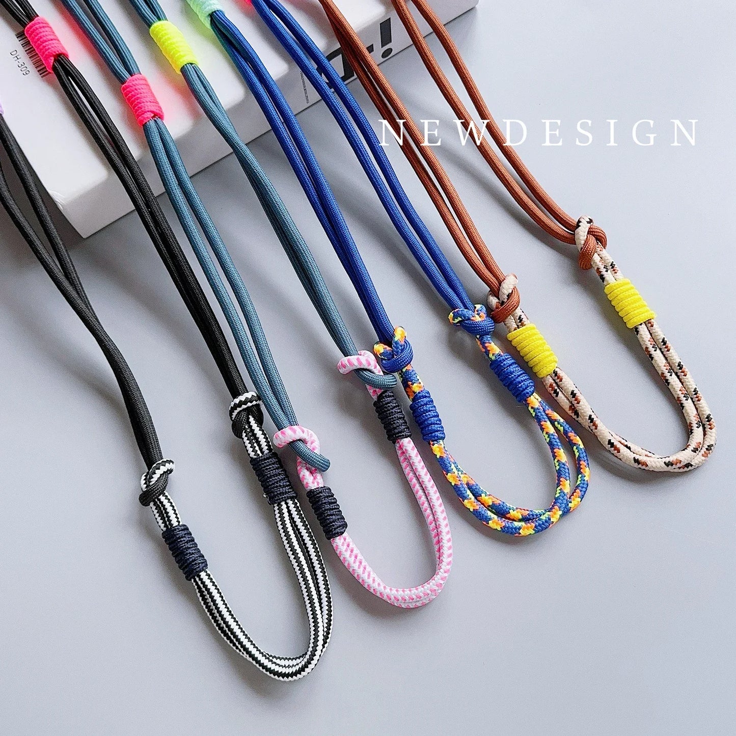 Universal Lanyard Double Color Mobile Phone Strap Fashion Safety Rope Shoulder Long Diagonal Span Trendy Accessory