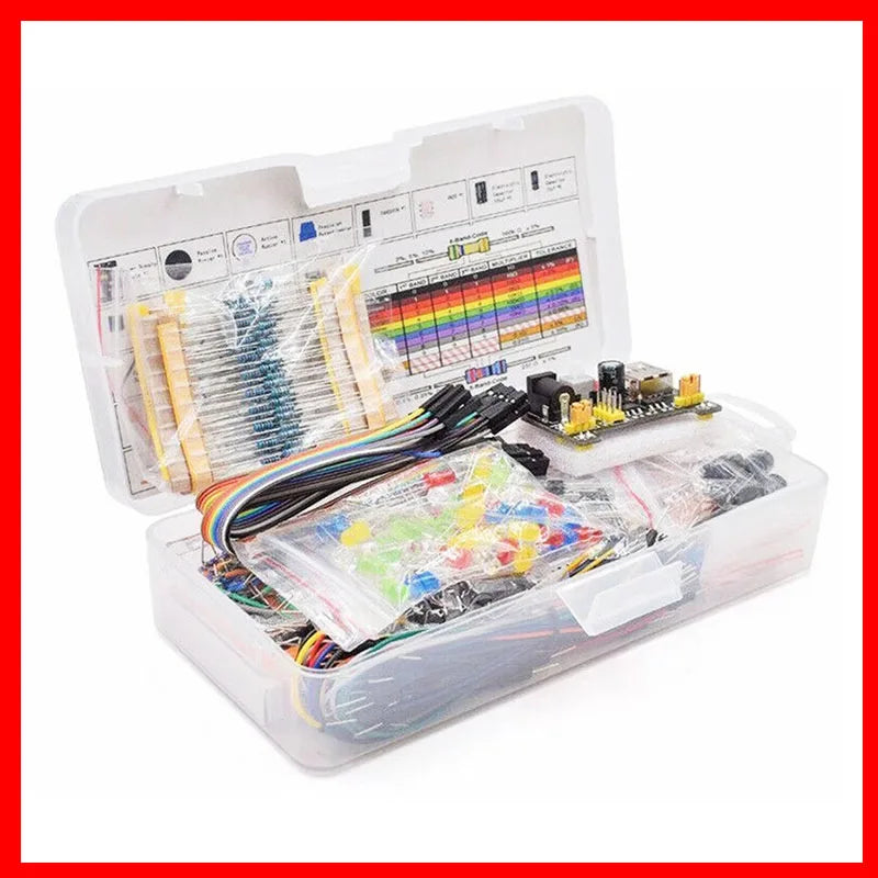 Start 830 Breadboard Kit MB-102 for UNO R3 Component Pack Beginner  Electronic Components Electrolytic Capacitor Resistor led