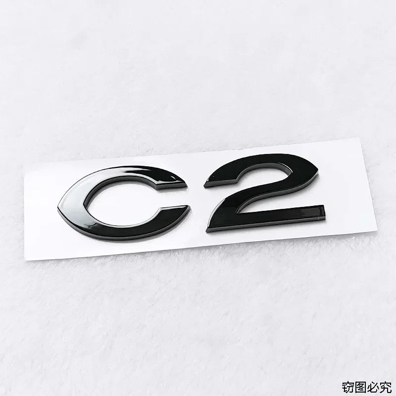C2 C4 C5 Logo ABS 3D Car Rear Trunk Badge Sticker Styling for Citroen Brand Emblem Auto Body Decals Auto Modified Accessories