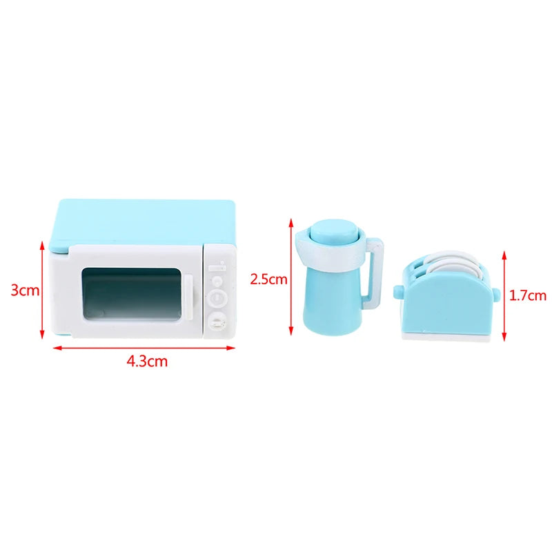 1PC Dollhouse 1/12 Scale Mini Bread Machine With Toast Miniature Dollhouse Kitchen Access Toaster Cute  Home Decoration