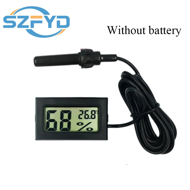 Mini LCD Digital Thermometer With Waterproof Probe For Freezer Refrigerator Indoor Outdoor
