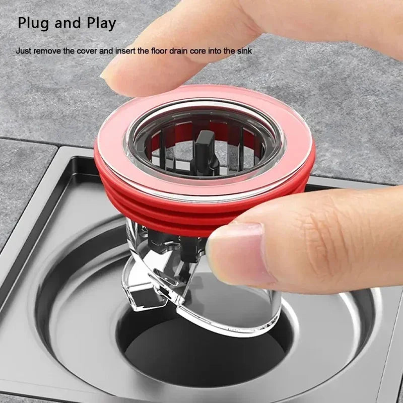 Odor Proof Floor Drain Valve-Sewer Core Backflow Preventer Shower Floor Drain Plug for Kitchen Bathroom Toilet Sewer