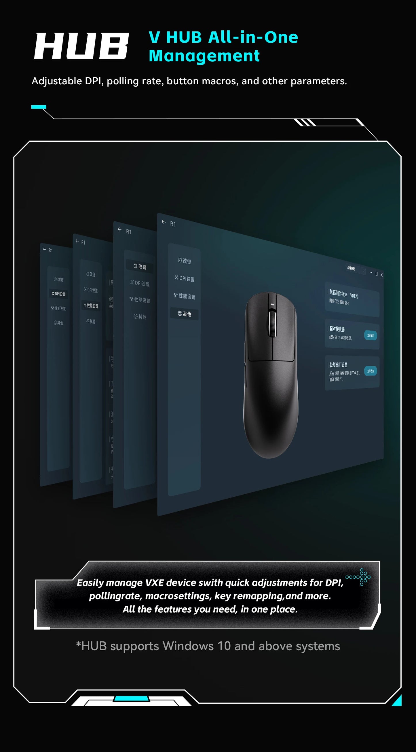 VXE Dragonfly R1 Wireless Mouse PAW3395 Sensor Nordic 52840 2KHz FPS Game Mouse Intelligent Speed Low Delay Game Office