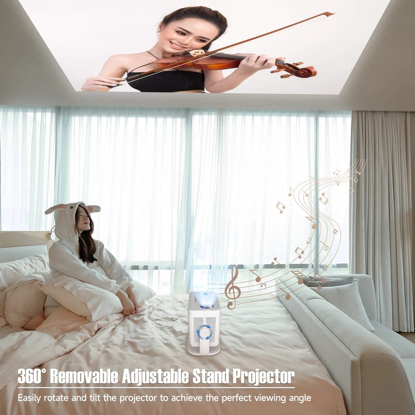 Magcubic 650ANSI L018 Projector 8K Native 1080P Auto Focus & Keystone Correction Android14 BT5.4 WIFI6 360° Portable Home Cinema