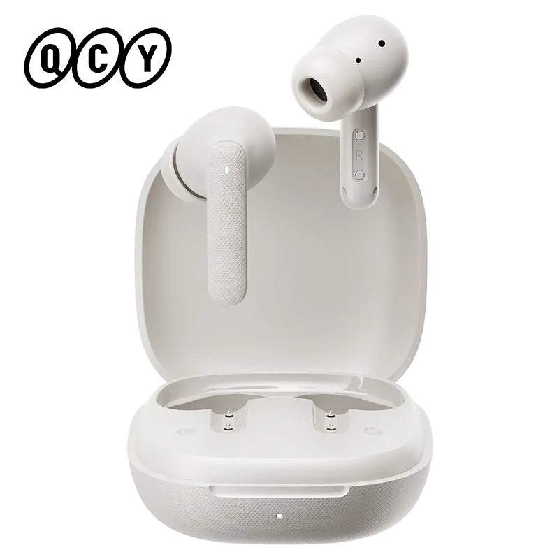 QCY Buds TWS Bluetooth 5.3 Wireless Earphones 10mm Dynamic Driver AI Wind Noise Reduction Earbud 0.68S Low Latency 35H Headphone