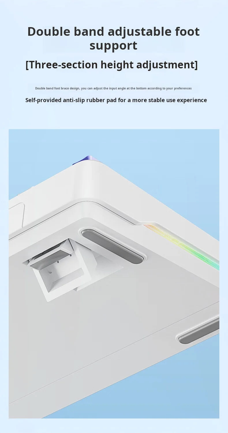 AULA F108Pro/F108 Wireless Bluetooth tri-mode connection, multi-functional display, Gasket structure, RGB lighting effects
