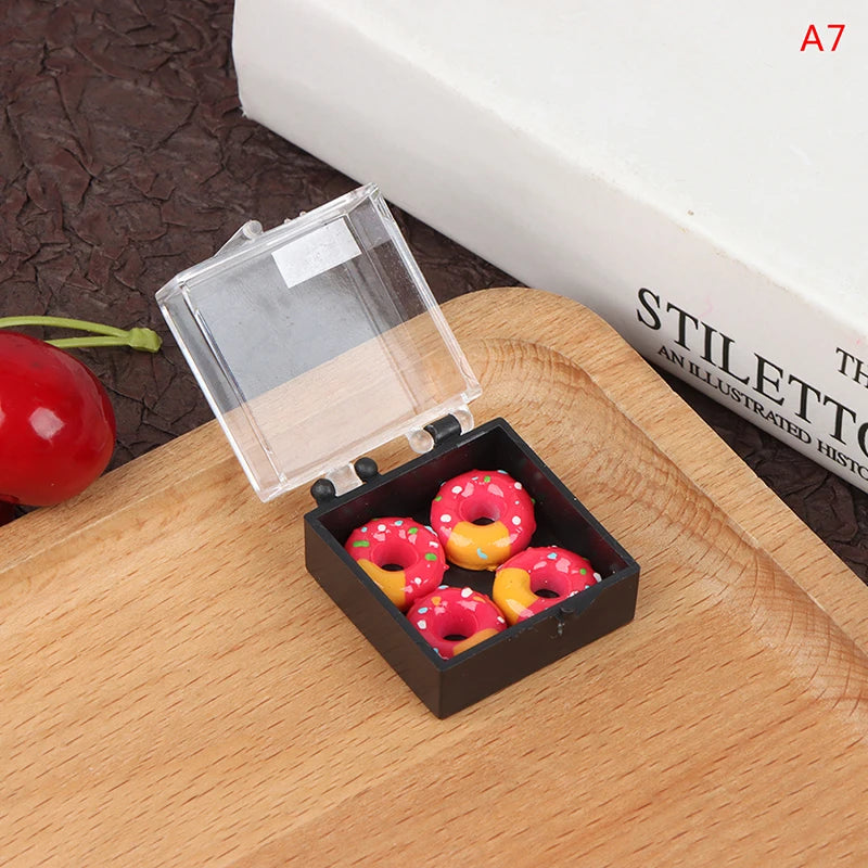 1/12 Dollhouse Miniature Accessories Mini Metal Cooking Pot with Food Simulation Kitchen Kitchenware Model Toy Doll House Decor