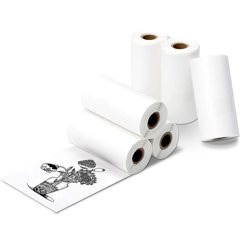 10 Rolls White Children Camera Wood Pulp Thermal Paper Instant Print Kids Camera Printing Paper Replacement Accessories Parts