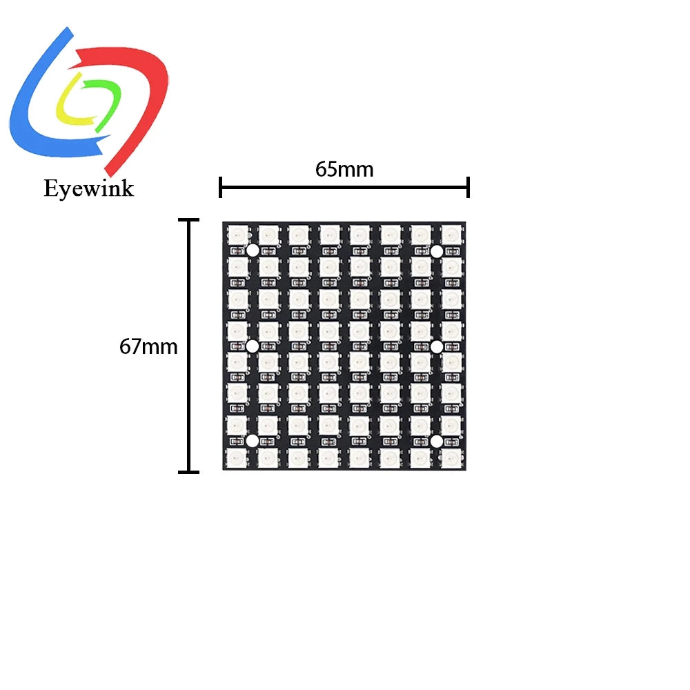 WS2812 5050 RGB 8x8 64 Bit LED Matrix Module