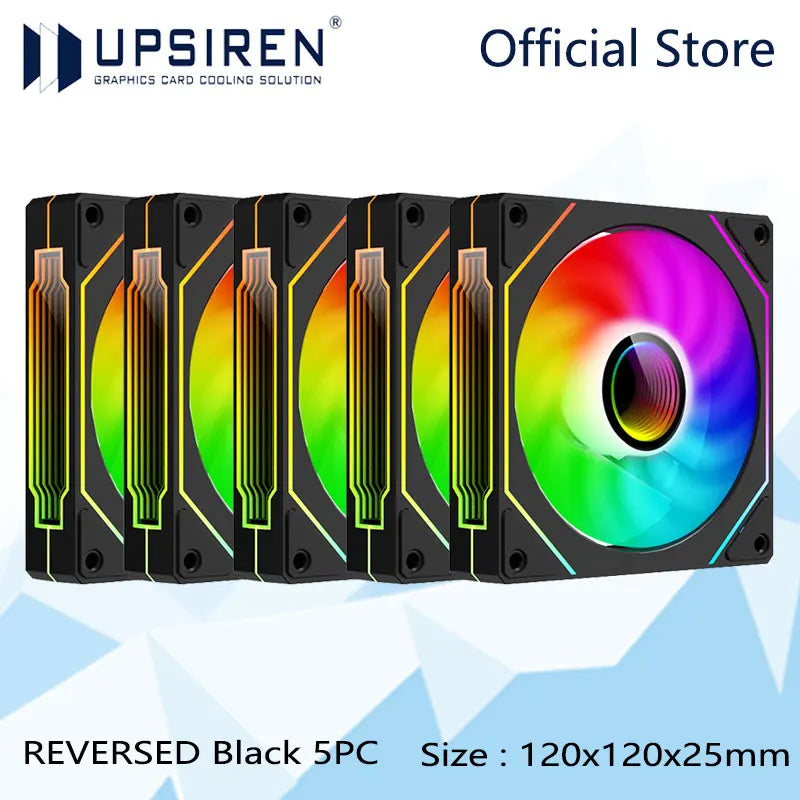 UPSIREN UF-1 PRISM 4 PRO Computer Chassis Fan 12cm ARGB 4 Pin PWM Quiet Cooling Fan 12V Large Air Volume 45CFM/600-1500RPM
