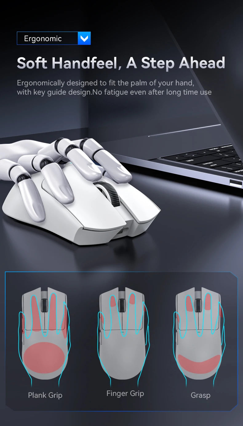 ATTACK SHARK X11 Tri-Mode Lightweight Gaming Mouse have PAW3311,22000DPI,400IPS,40G,59g,Magnetic Fast Charging,RGB backlight