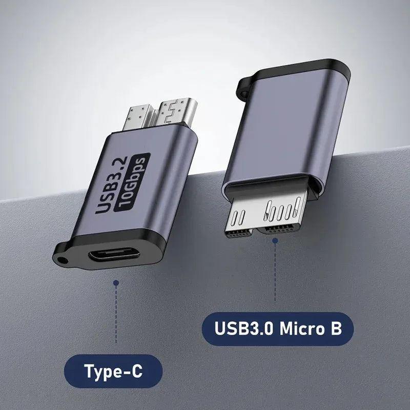 USB C 3.0 Micro B Male To Type C Female Adapter Type-C To Micro B Connector for Laptop External Hard Drive Disk Box Samsung S5