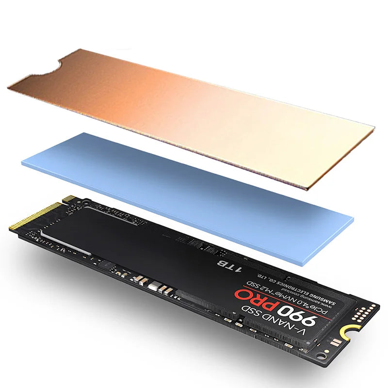 TEUCER M.2 2280 NVMe SSD Aluminum Heatsink Radiator with Thermal Pad for PS5/PC/Laptop Cooling 5mm Thickness
