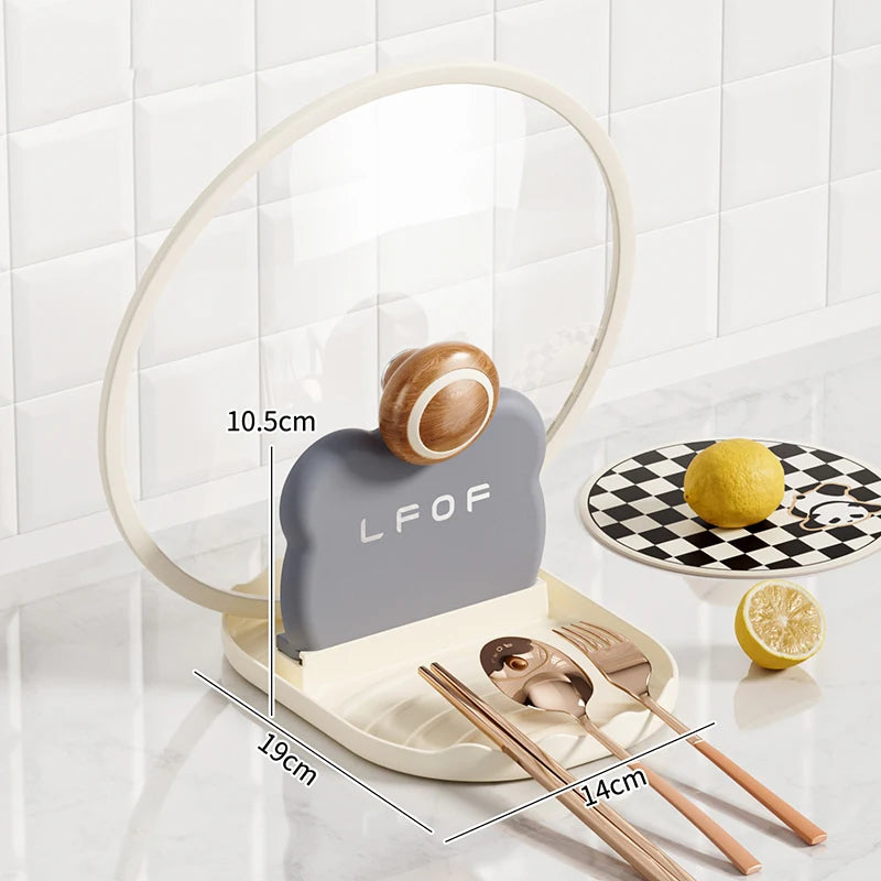 1 Piece Pot Lid Rack Stove Top Spoon Organizer Kitchen Countertop Heat Resistant Lid Holder Cute Cooking Utensil